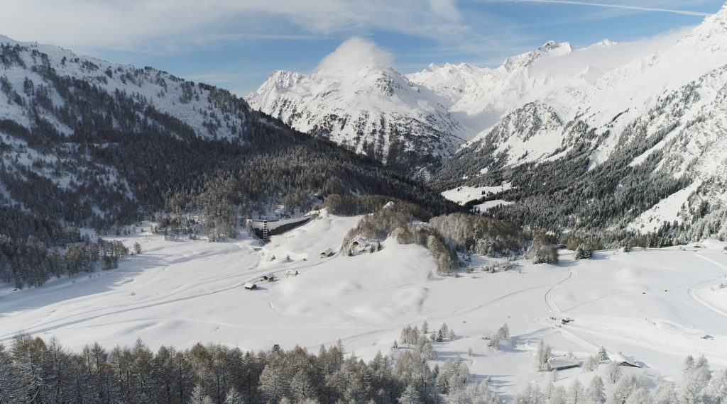 Drone a Maloja, riprese video e servizio fotografico in Svizzera.
